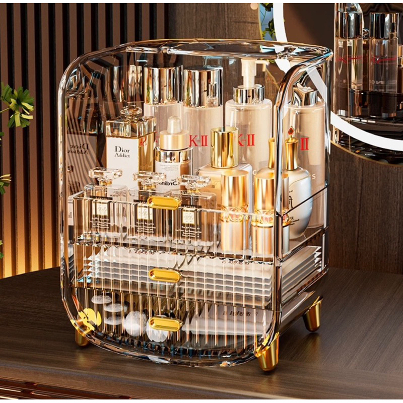 Rak Makeup, Skincare dan Kosmetik Dengan Laci Mewah / Luxury Skincare, Cosmetic and Makeup Rack