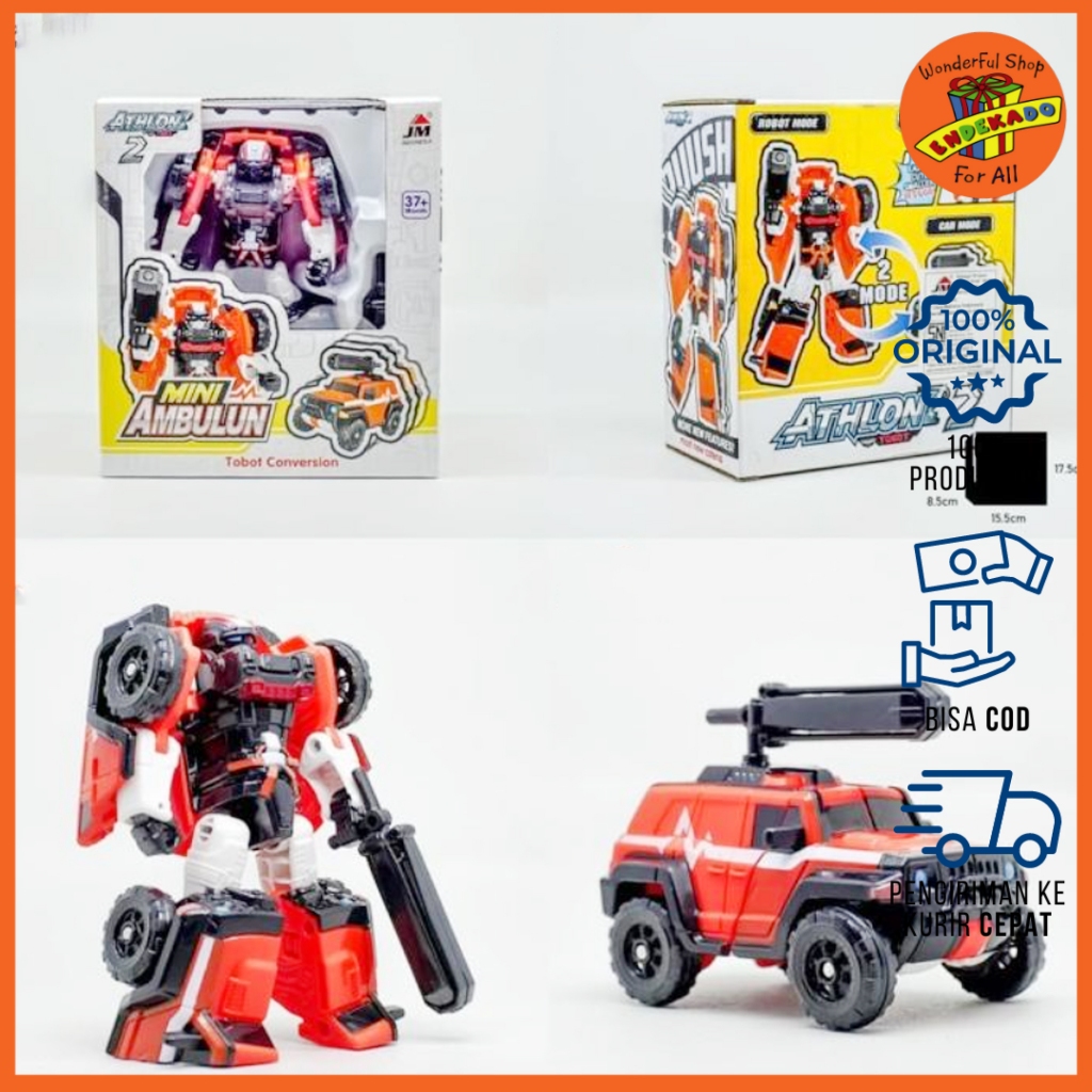 MAKASSAR  Mainan Robot Transformers - Tobot Athalon 2 - Mini Tobot