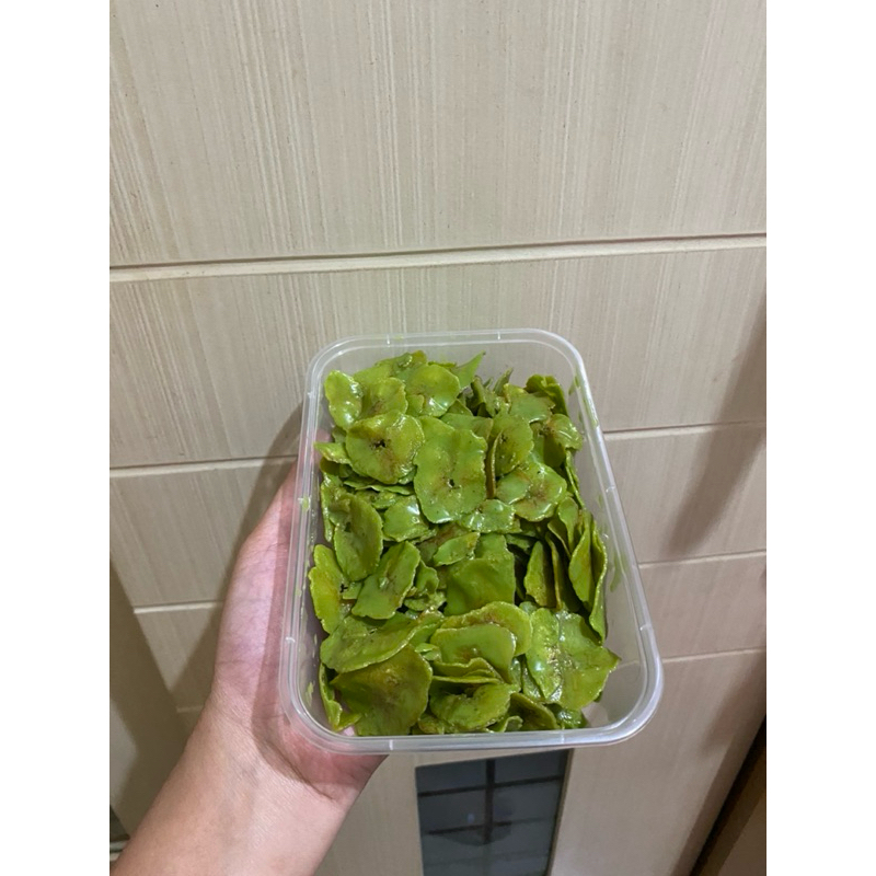 

Banana chips pisang Krispi kerispi lumer rasa greentea 500ml full