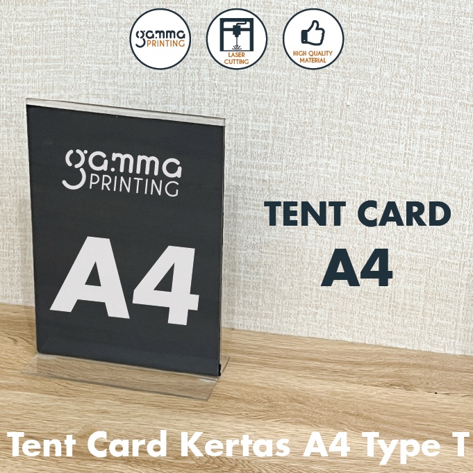 

KODE K76P Akrilik Tempat Brosur A4 Acrylic Tent Card Holder 2 Sisi Selebaran