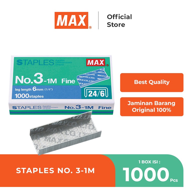 

MAX Staples Isi Staples No31M PACK KODE Y3A5