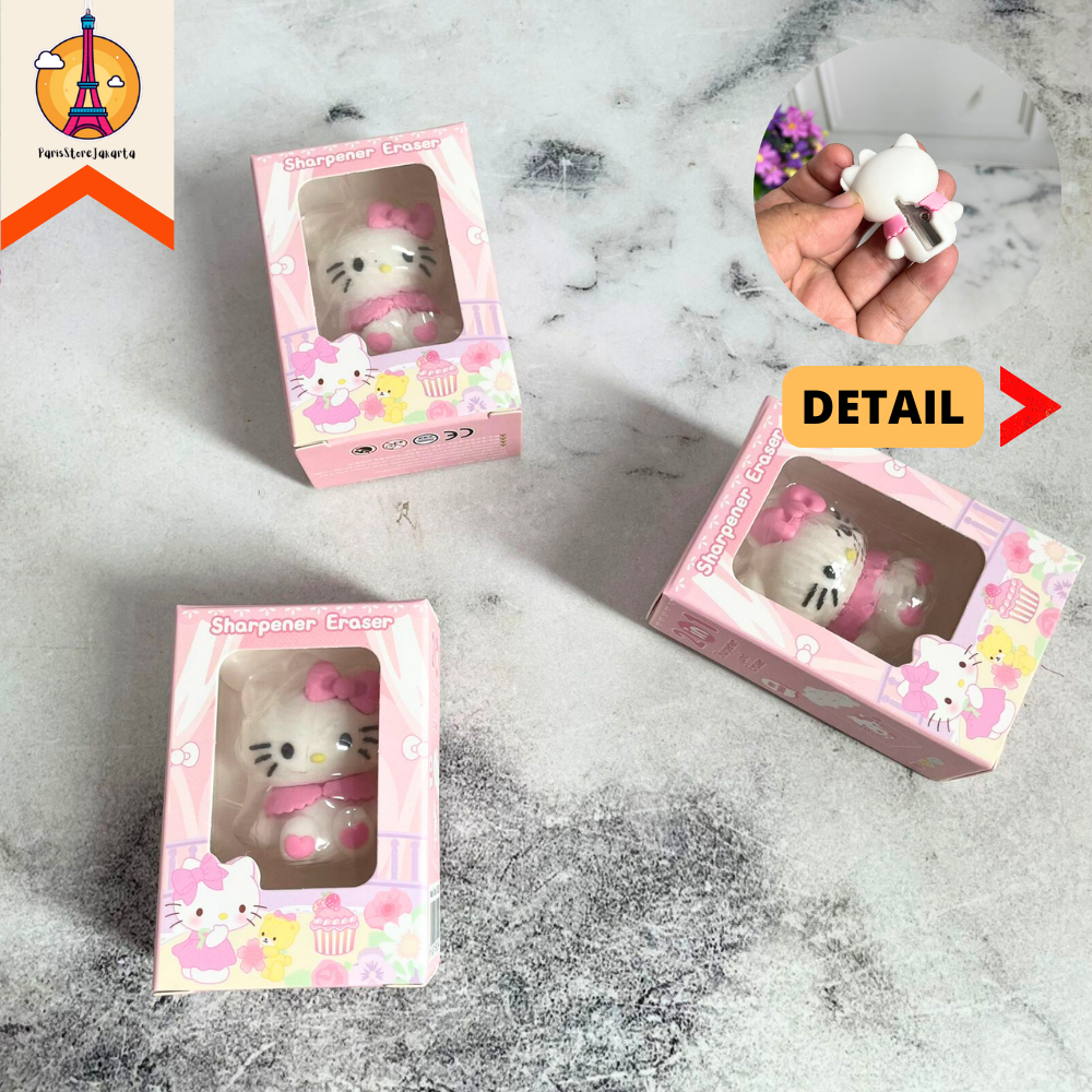 

Penghapus dan Rautan Lucu Bentuk Hello Kitty ER-1221 Hapusan Serutan Pensil Unik Alat Tulis Anak Sekolah Kantor