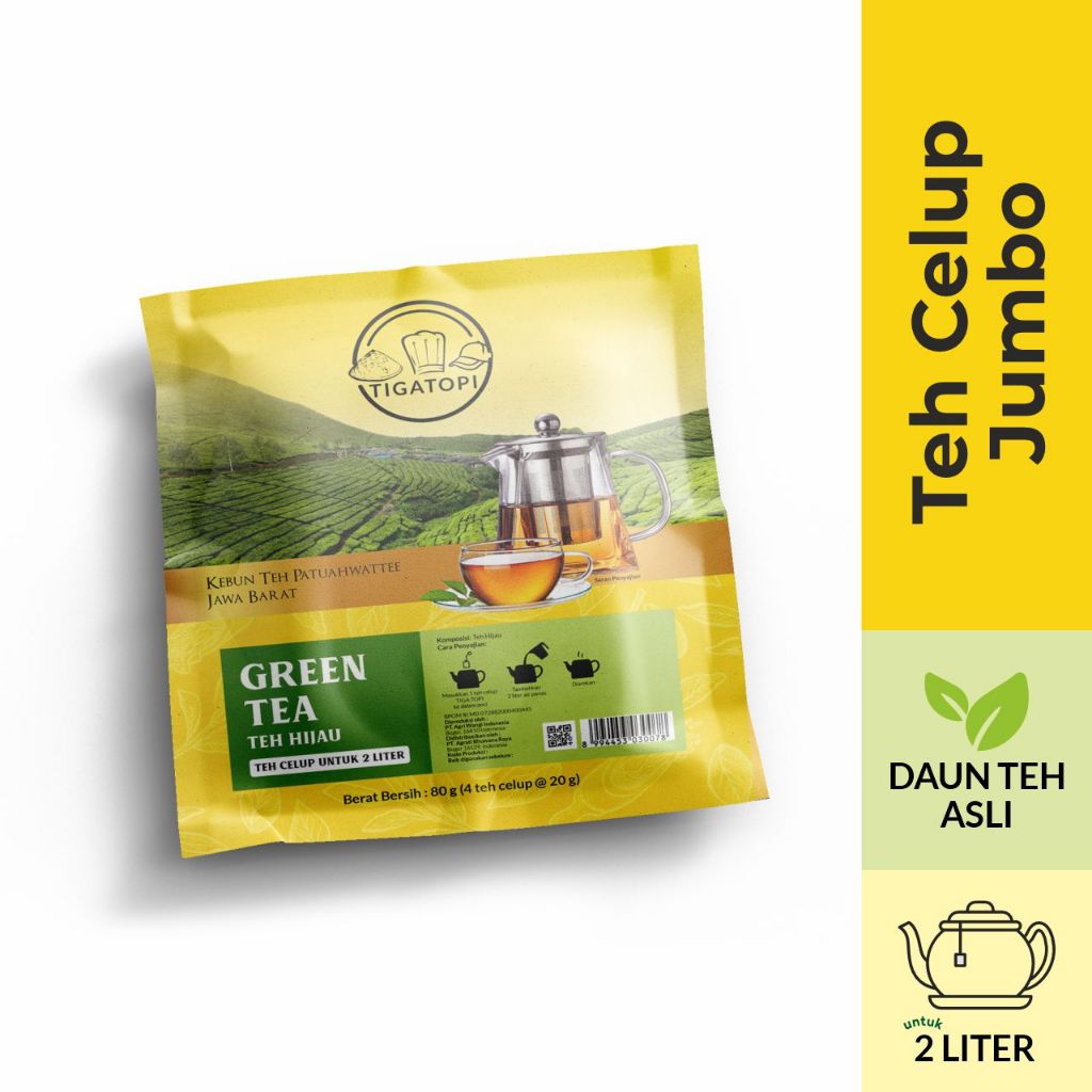 

TIGATOPI Green Tea | Teh Hijau Celup