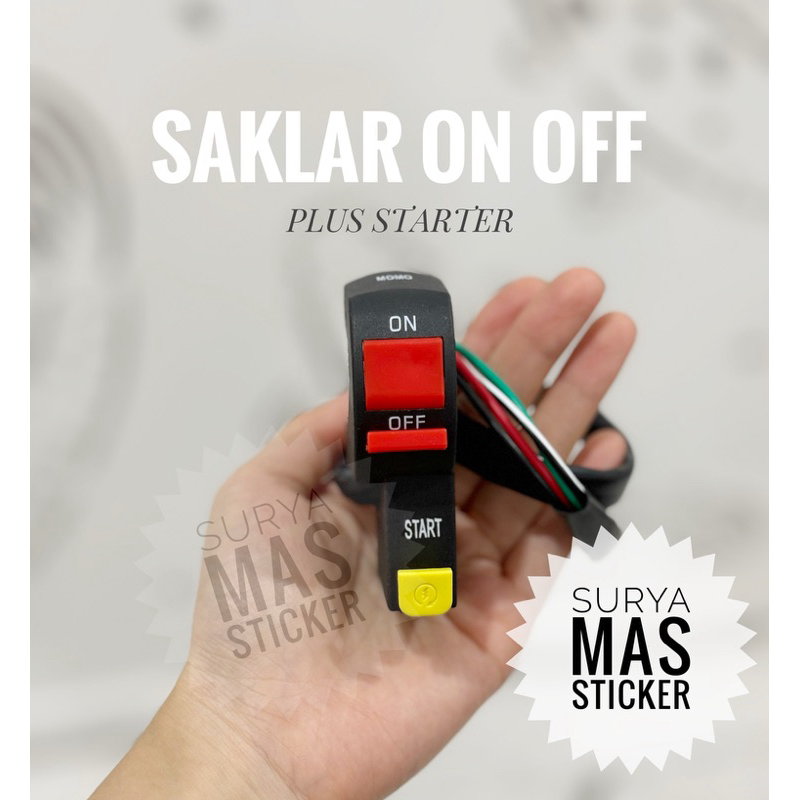 saklar tombol on off plus starter stang universal motor