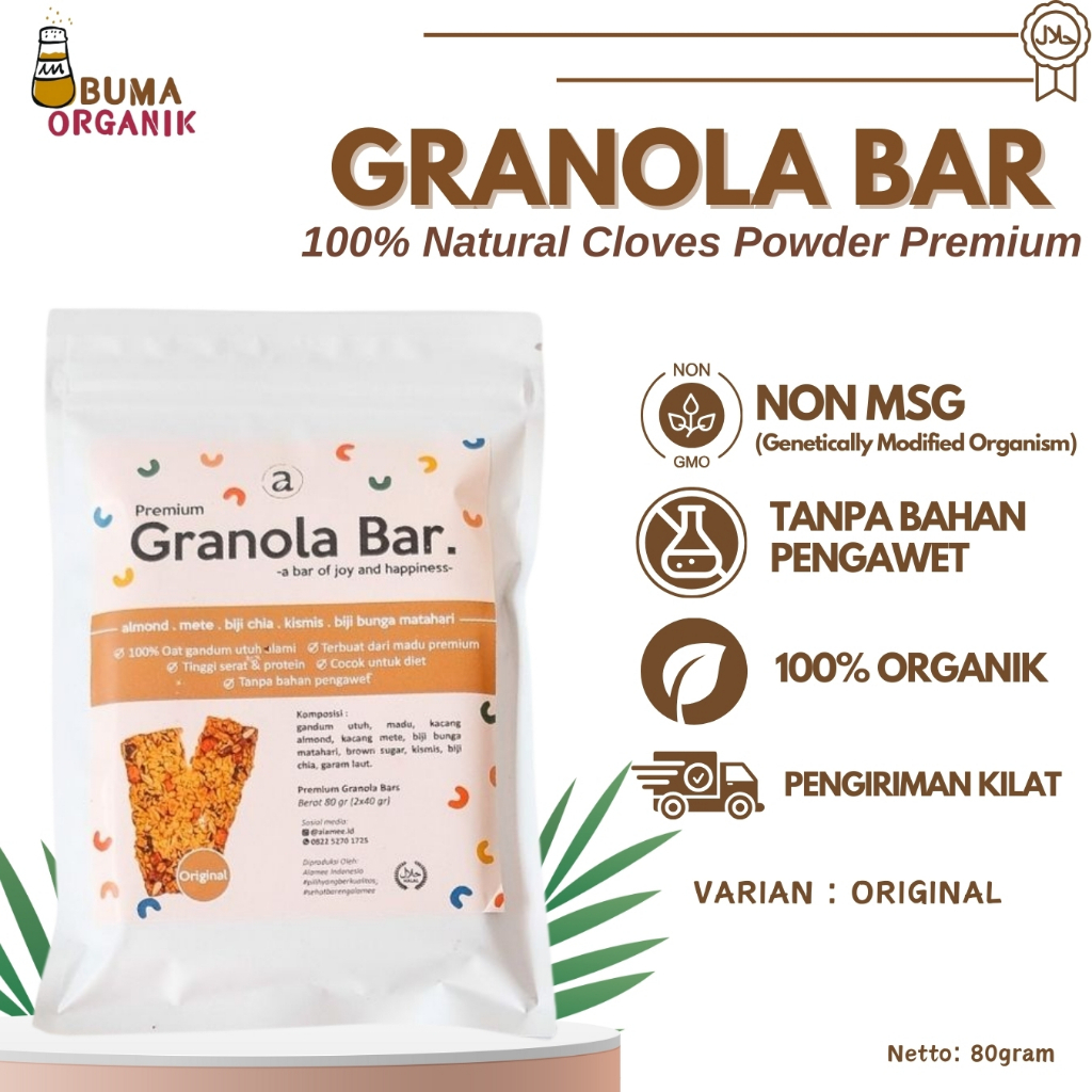 

GRANOLA BITES BAR ORIGINAL DIET PELANCAR ASI BOOSTER SNACK SEHAT MAKANAN ANAK BAYI BALITA MPASI