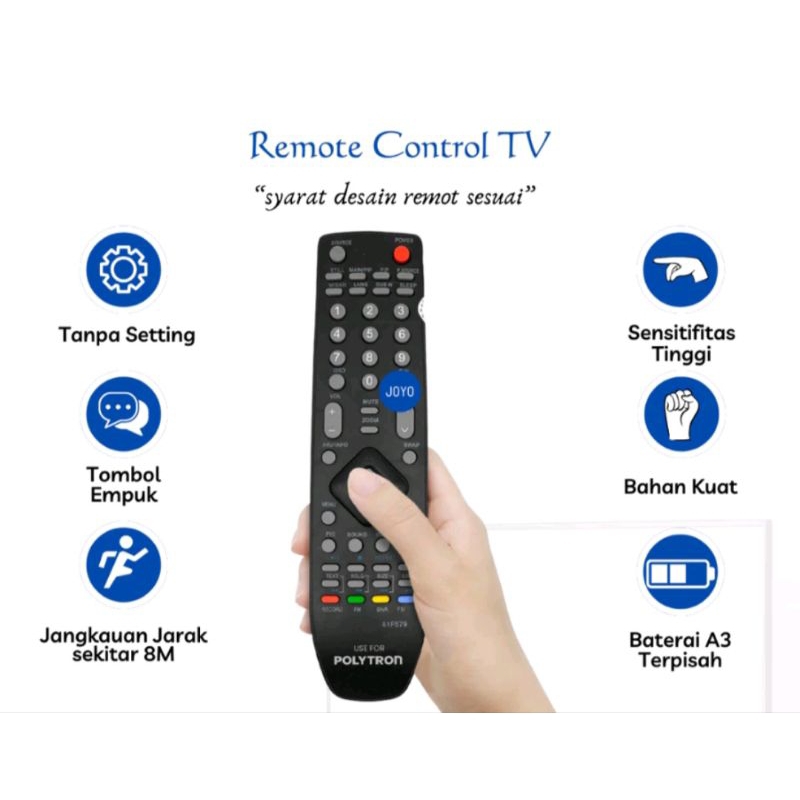 remot tv Polytron led tv LED remot