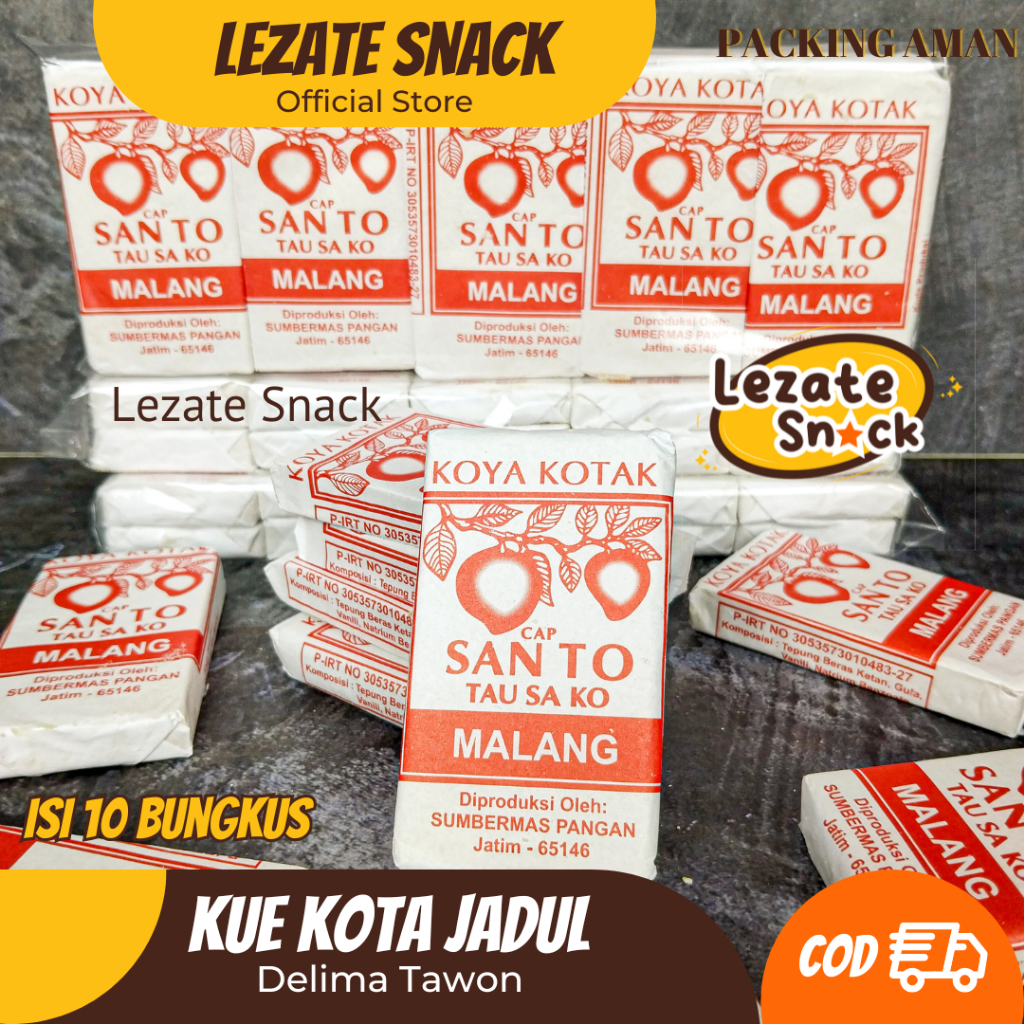 

Sedap Snack - Kue Koya Jadul Delima Tawon Isi 10 Bungkus Enak Murah / Kue Koya Kacang Ijo Malang Tao Sa Ko Cap Santo