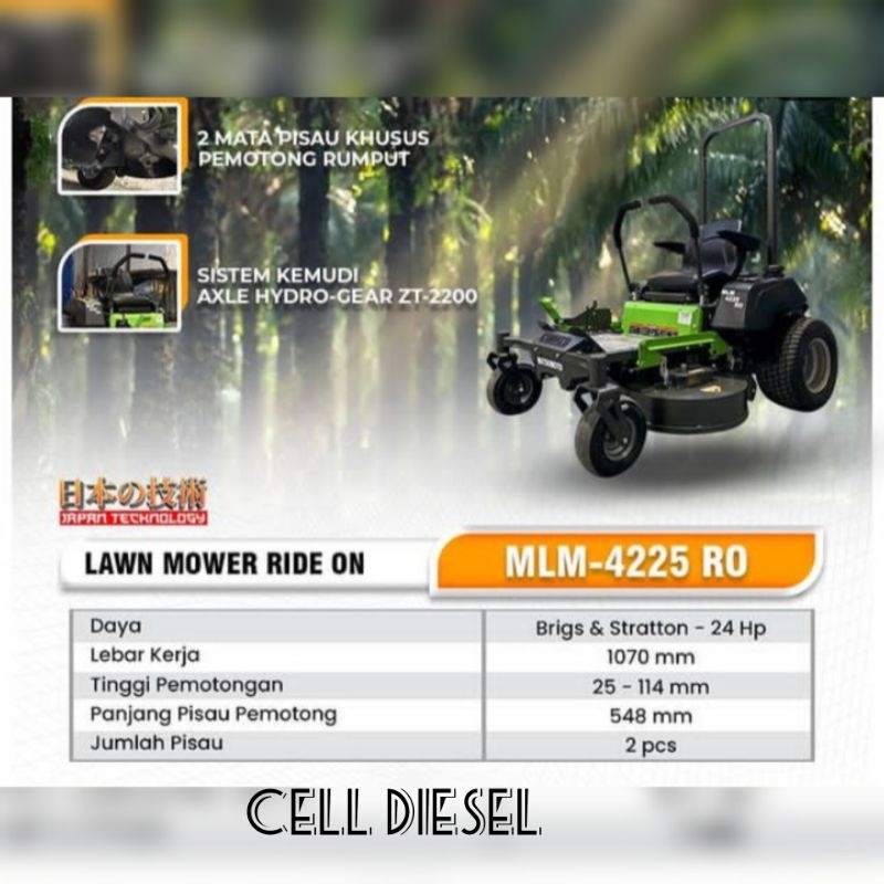 MATSUMOTO Mesin Potong Rumput MLM 4225 RO / Lawn Mower Ride On