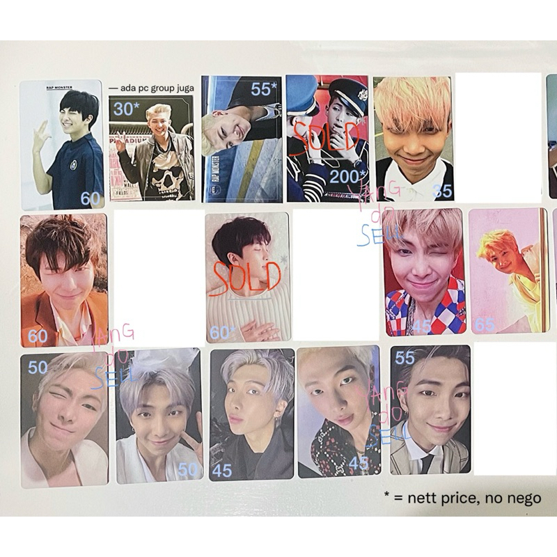 BTS RM Namjoon Official Photocard
