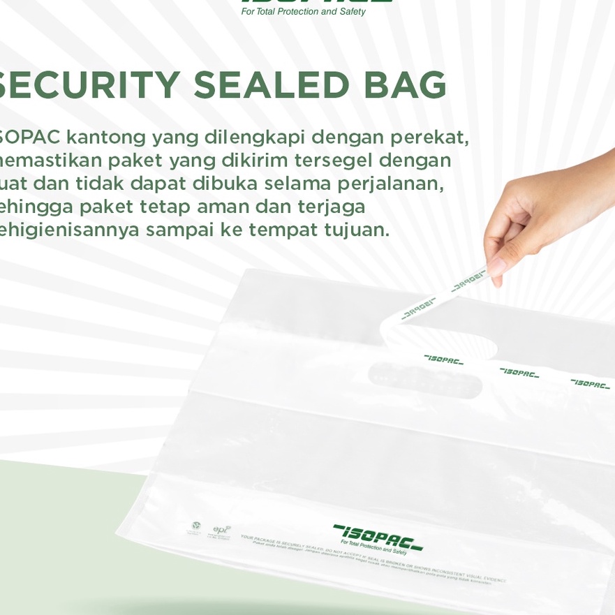 

Wow Kantong Bersegel ISOPAC 1 Pack isi 5pcs Kemasan Plastik Delivery Bag Plastik segel