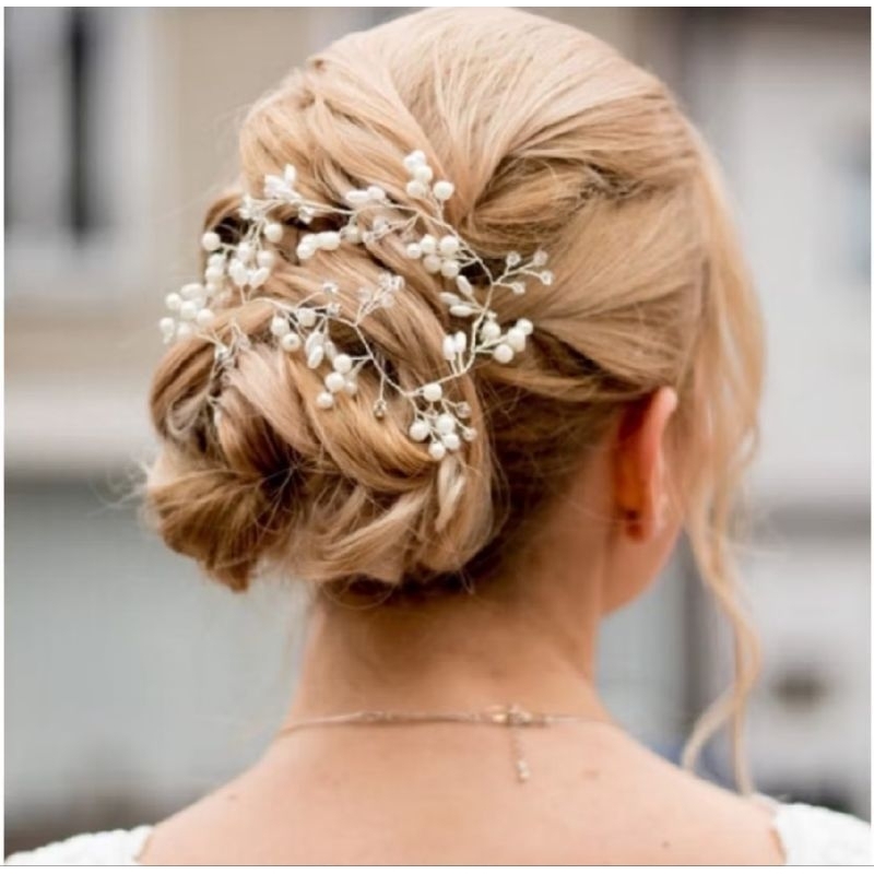 Hairpiece Hiasan Rambut Model Ranting Untuk Pengantin Headpice Mutiara Jepit Rambut Mutiara