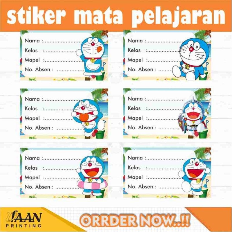 

ISI 15 STIKER MAPEL | DORAEMON | LEBEL BUKU PELAJARAN SEKOLAH | STIKER MATA PELAJARAN