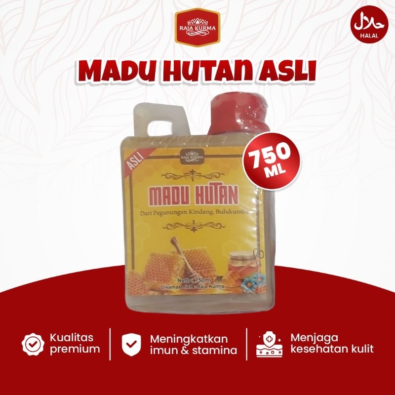 

Madu Hutan Liar Asli 750 Ml Original 1000% Tanpa Campuran Rasa Dan Aroma Unik Antioksidan Alami