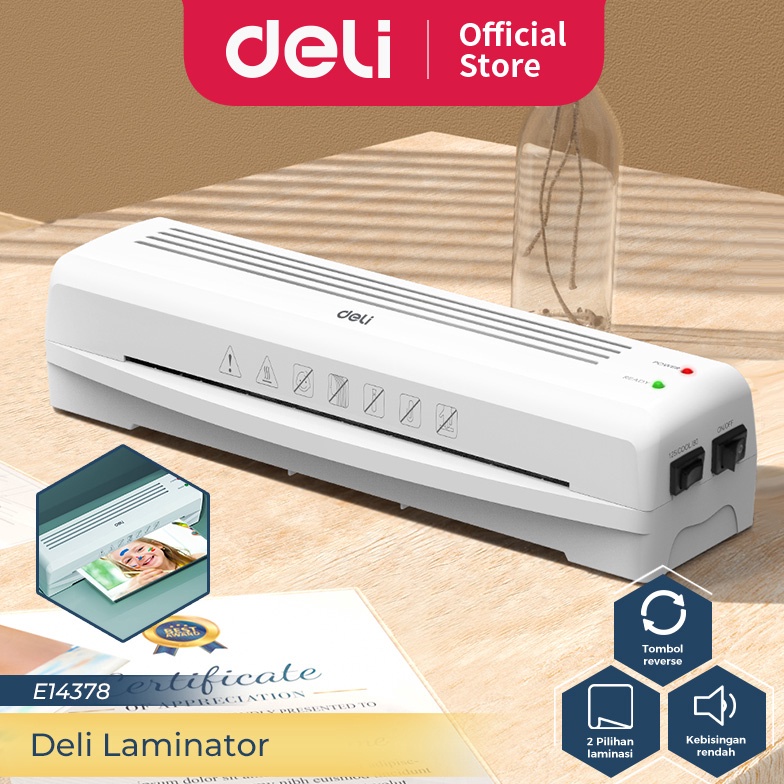 

KODE P25P Deli Laminator Mesin Laminating A4 8125 Mic Laminasi Hot Cold Foto Dokumen E14378