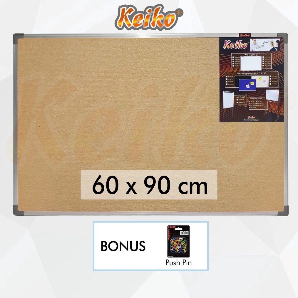 

KODE X12F Softboard Pin Board Cork Board Papan Pengumuman Mading Gantung Polos Keiko 6 x 9 cm