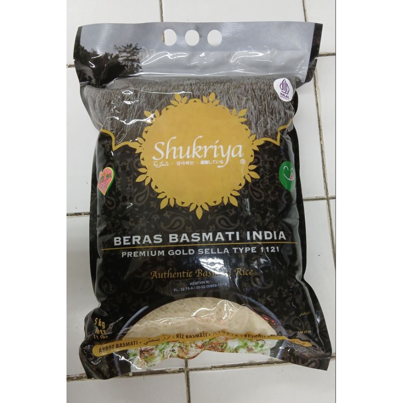 

Beras Basmati India SHUKRIYA Authentic Basmati Rice 5kg - HM