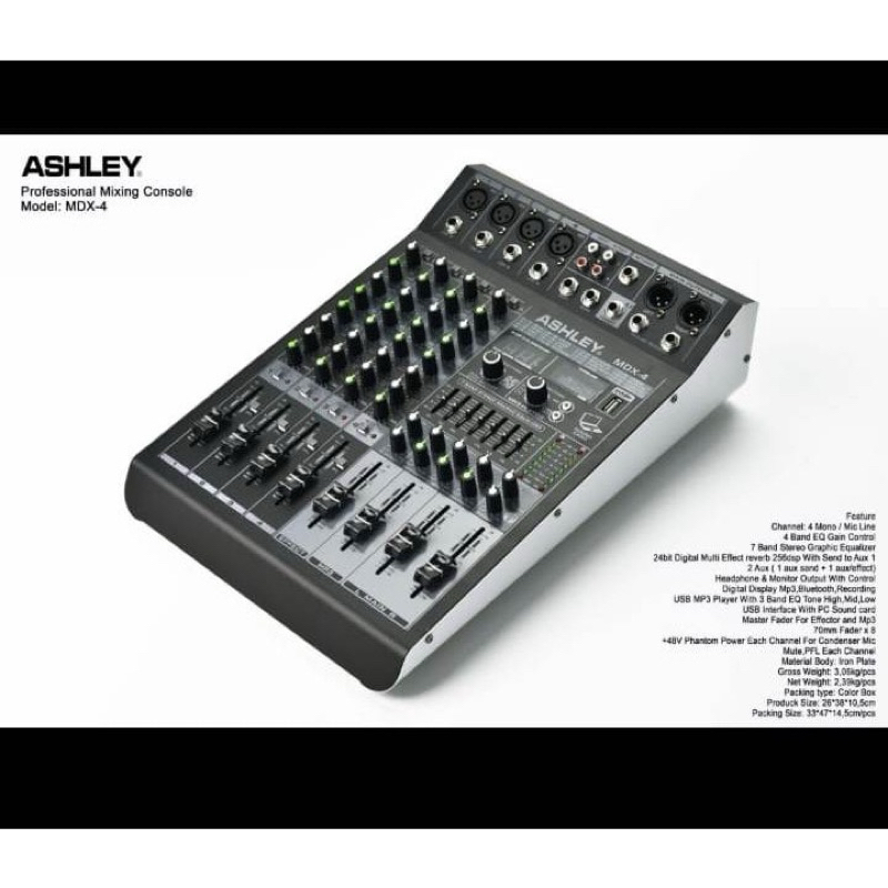 mixer ashley mdx4 original 4 channel bluetooth mdx 4 ashley