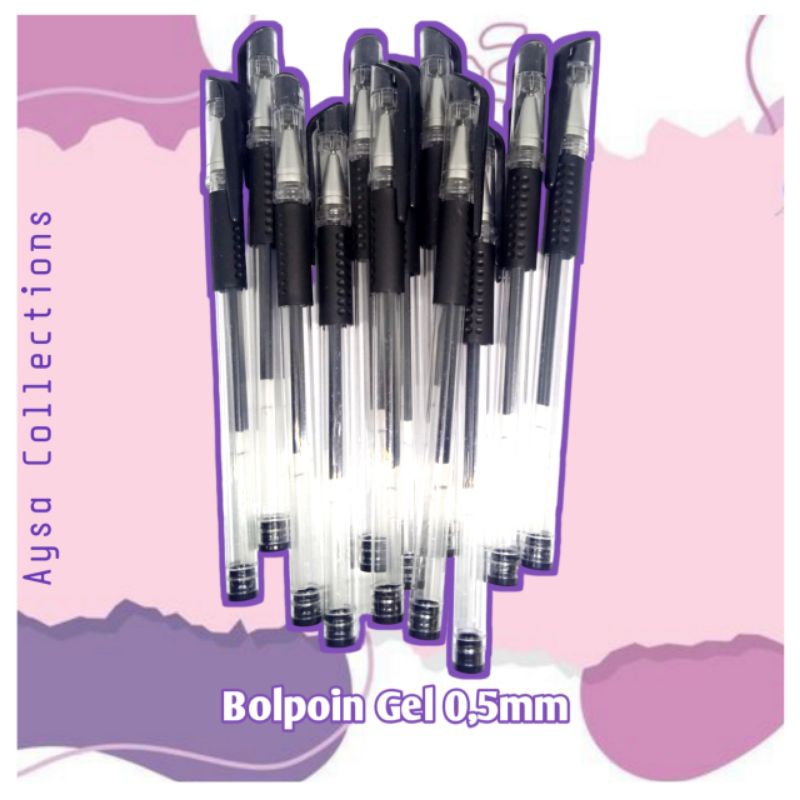 

(aysa collections) Bolpoin gel 0.5mm alat tulis murah berkualitas