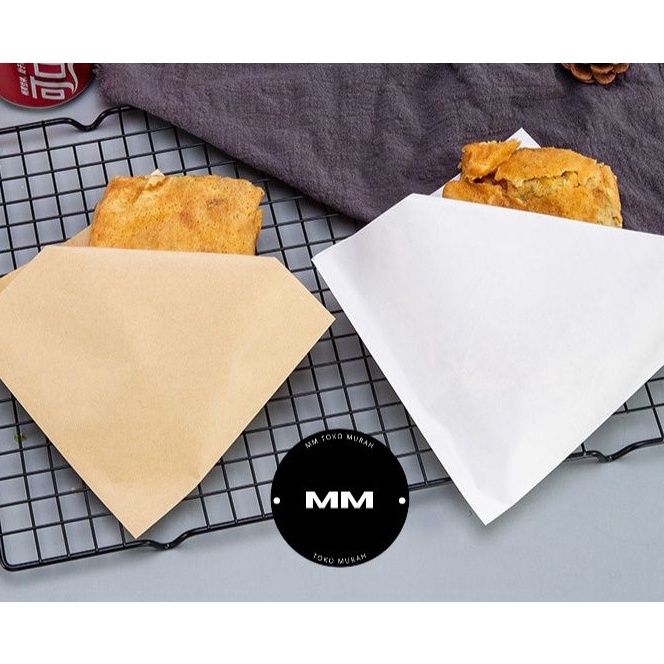 

FG2 1pcs 13x13cm kes donut laminasi food grade kes roti kue burger gorengan paper bag kantong donut