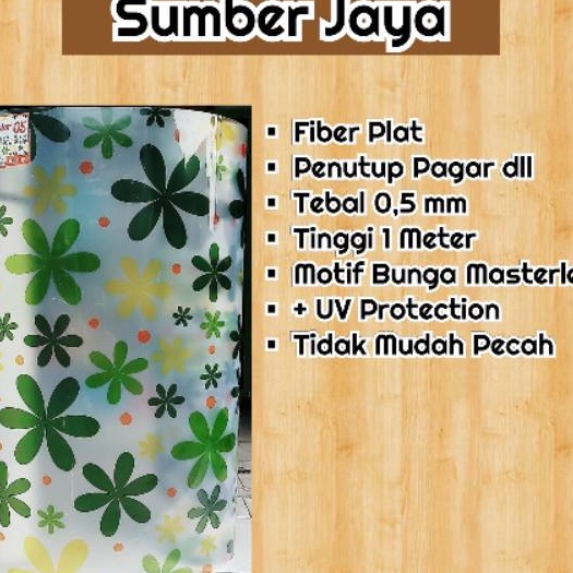 Gila Fiber Pagar Fiber Plat Motif Bunga  Fiber Bunga