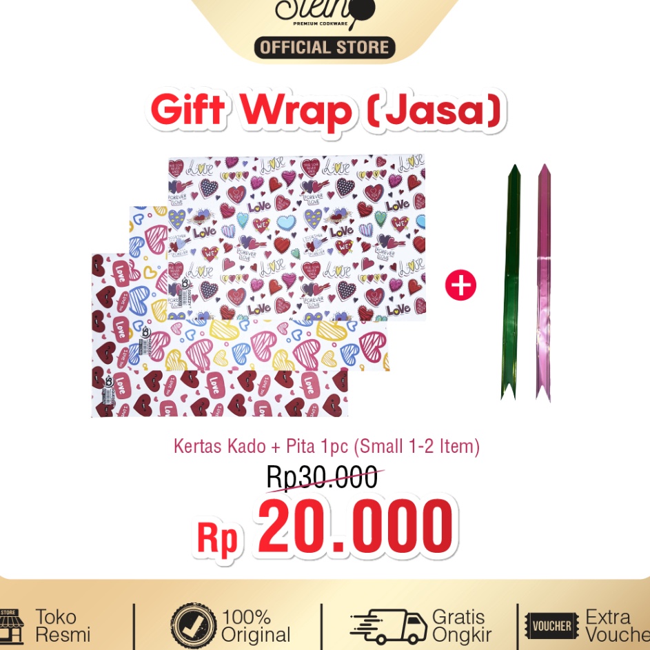 

KP8 STEIN Gift Wrap Kes Kado dan Pita bungkus kado