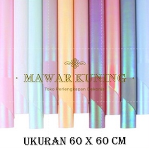 

Super 5 Lembar Korean Flower Wrap Glitter Hologram kes Cellophane Glitter AIWF