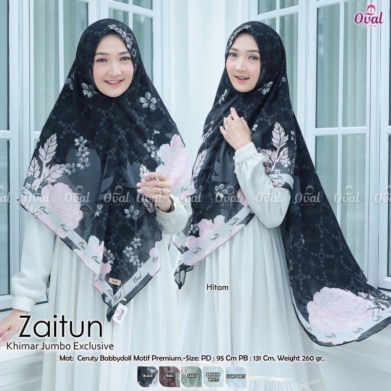 New Jilbab Kerudung Hijab Khimar Instan Ceruty Babydoll 2 Dua Layer Polos Motif Super Syar'i Jumbo O