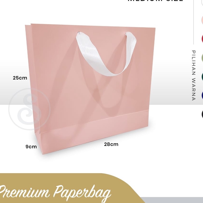 

Cashback Premium Paper bag Sedang MEDIUM uk 28x9x25cm