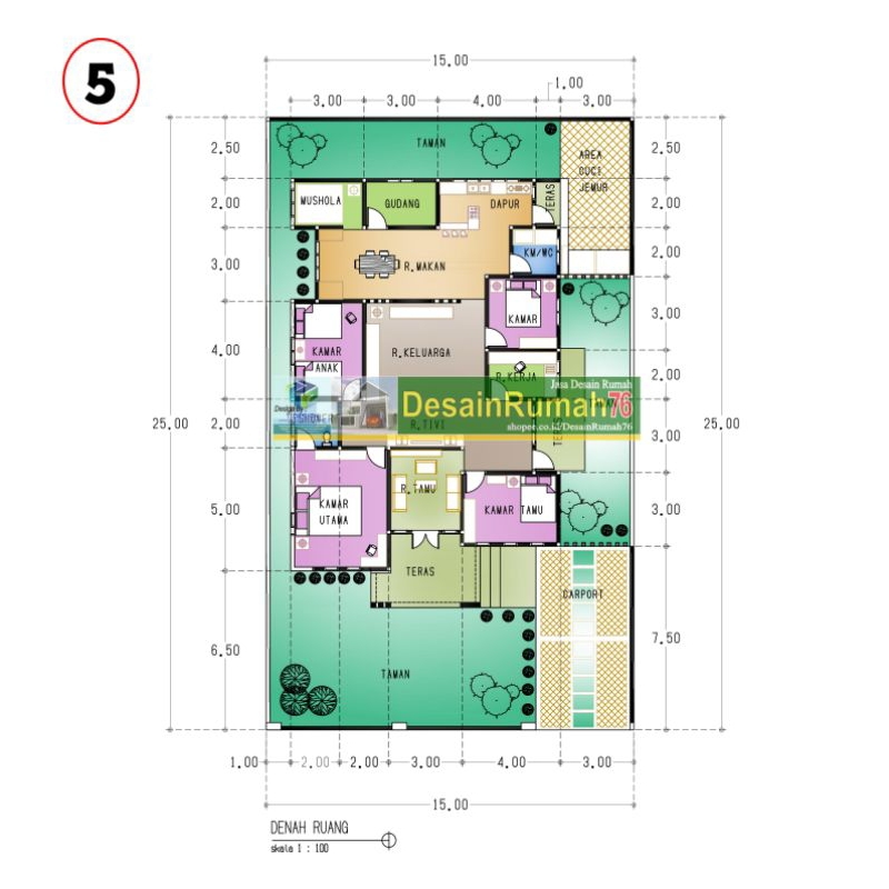 KONSEP DENAH RUMAH MEWAH 005. DENAH RUMAH MODERN, DENAH RUMAH BESAR. Jasa desain rumah
