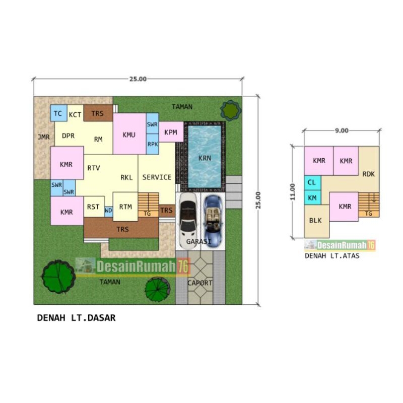 KONSEP DENAH RUMAH MEWAH 007. DENAH RUMAH DENGAN KOLAM RENANG, DESAIN DENAH, GAMBAR DENAH RUMAH, jas