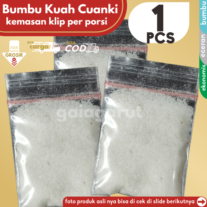 

1KLIP Bumbu TUNGGAL CUANKI untuk kuah cuanki instan 1Klip/Porsi by GG (Bisa COD/Grosir/Kargo)