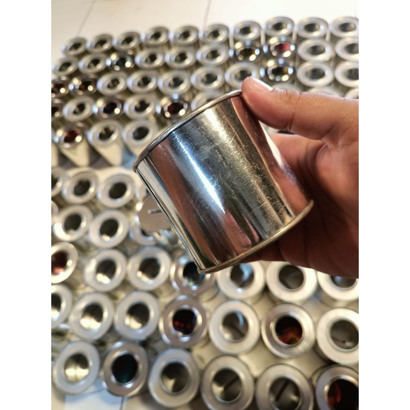 CELENGAN KALENG - CELENGAN POLOS BUKA TUTUP MINI 7x7,5cm