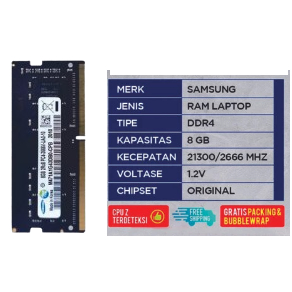 SDRAM RAM untuk Laptop Netbook 8gb DDR4 PC4-2666 Samsung