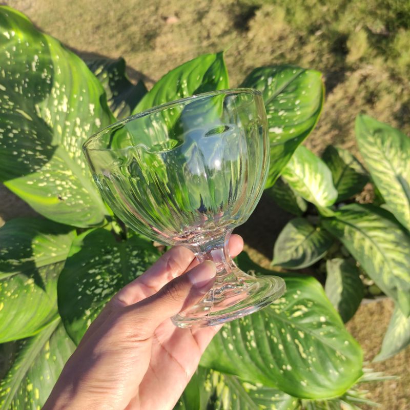 Gelas Kaca Es Buah KIG 500ml Mangkuk Kaca Kaki Tebal