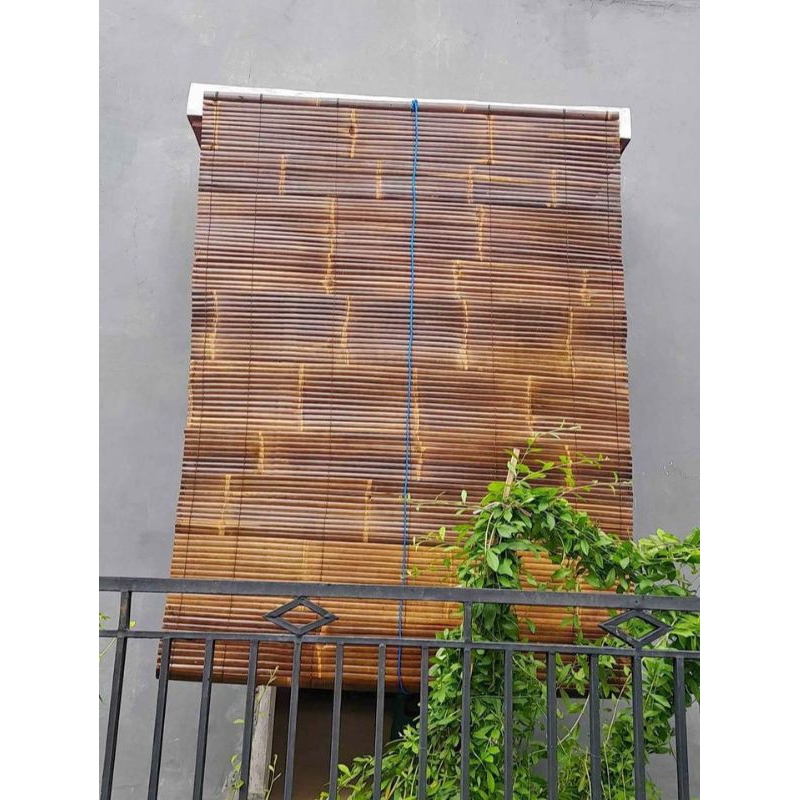 Best Seller Tirai Kulitan Bambu Wulung Kerai Teras Gulung Outdoor