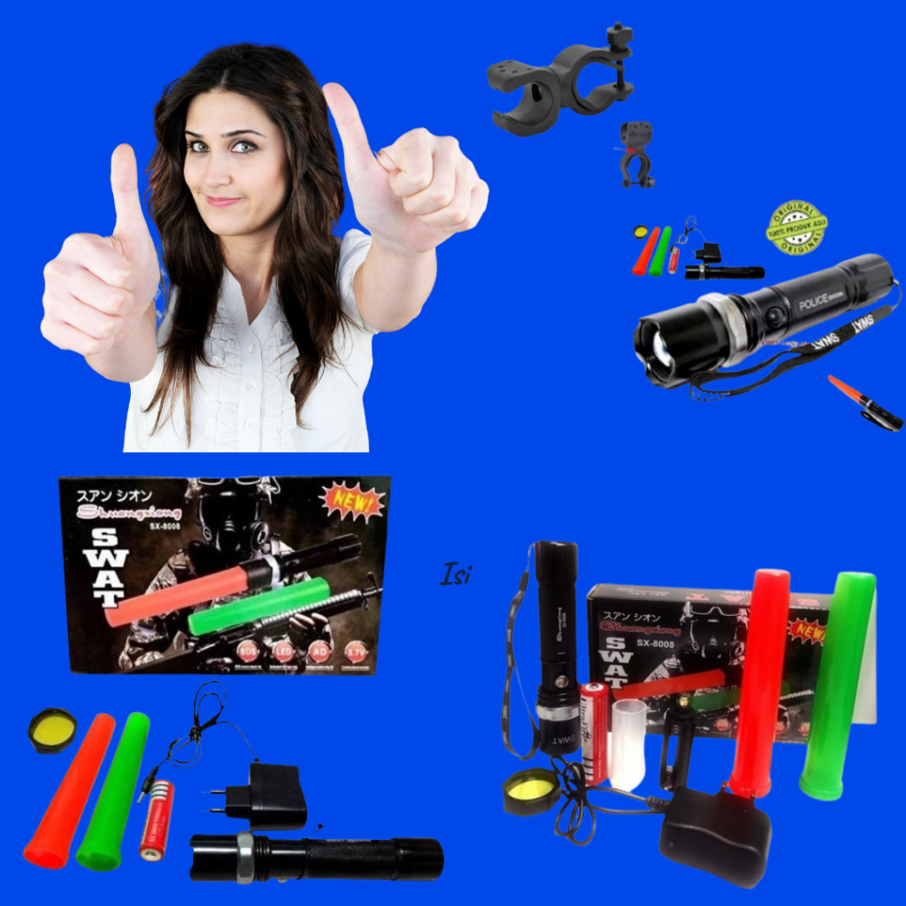 senter led kuning SWAT Paket senter kegiatan kegiatan berburu hunting malam hari dan kegiatan lainny