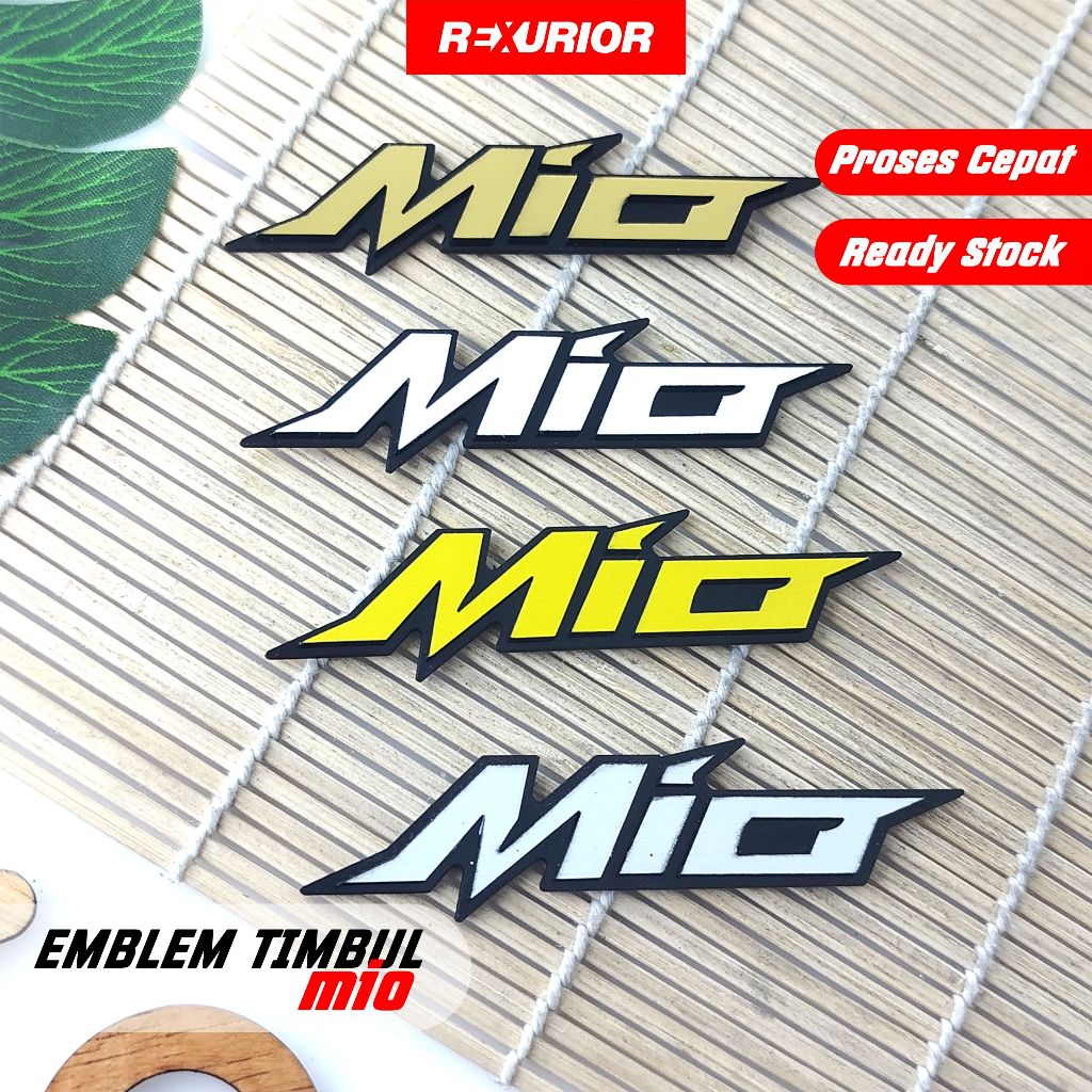 Emblem Mio Logo Mio 3D / Emblem Timbul / Aksesoris Motor Mio I Rexurior