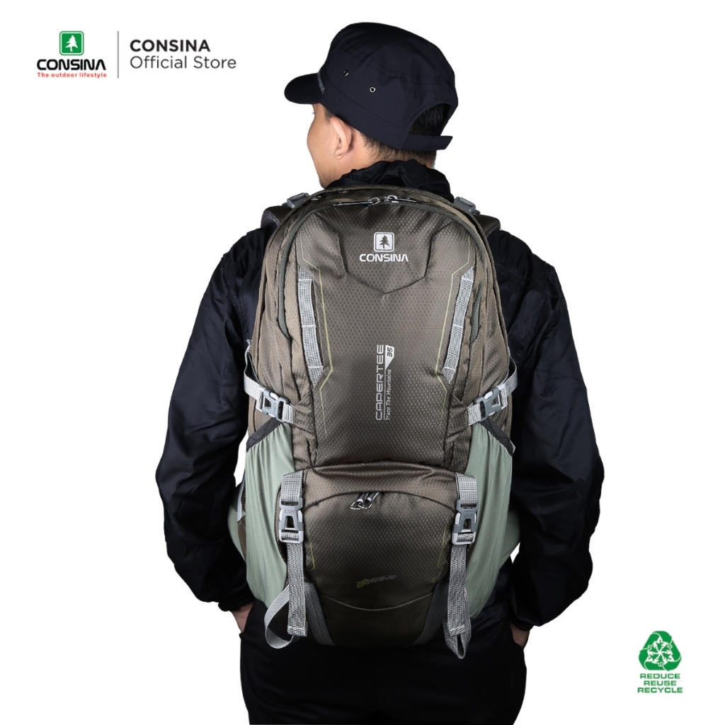 Tas Ransel Semi Carrier CONSINA CAPERTEE 35L Up To 40L Daypack Original Free Raincover
