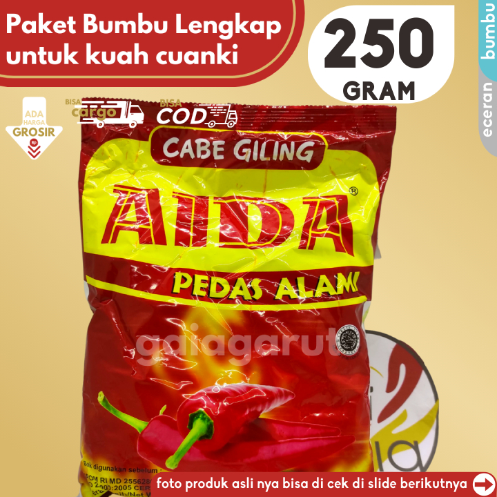 

Bumbu Cabai bubuk halus AIDA 250gr by Gaiagarut