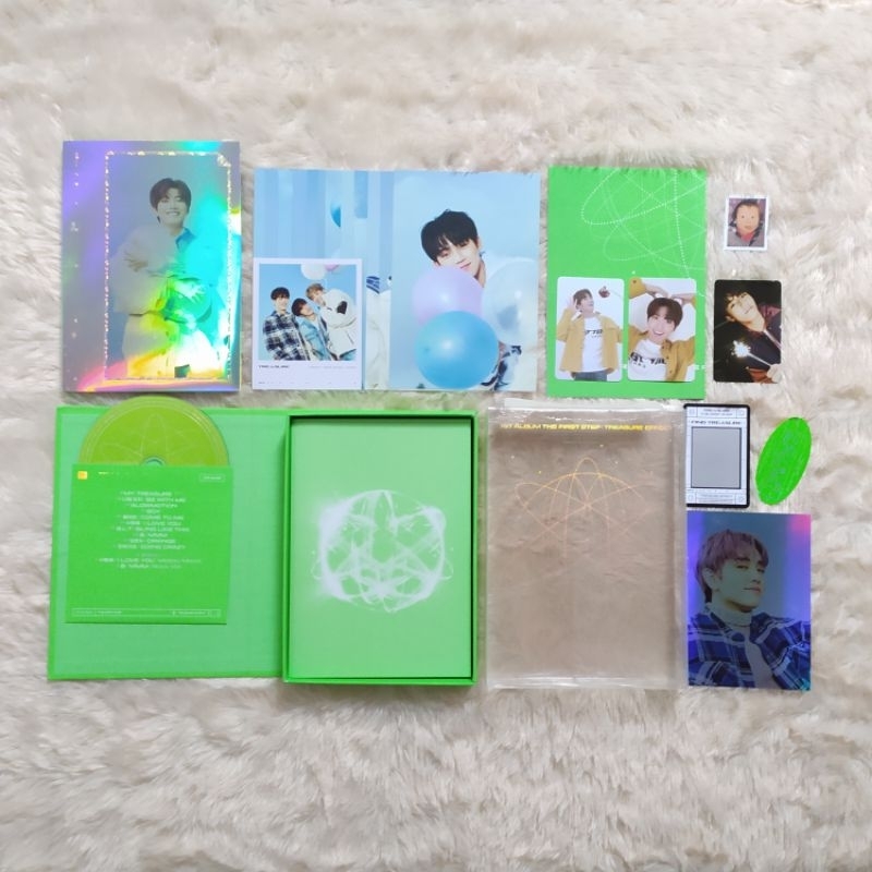 TREASURE FULL ALBUM - THE FIRST STEP TREASURE EFFECT GREEN VER 1ST FIRST PRESS + POSTER FS KTOWN4U