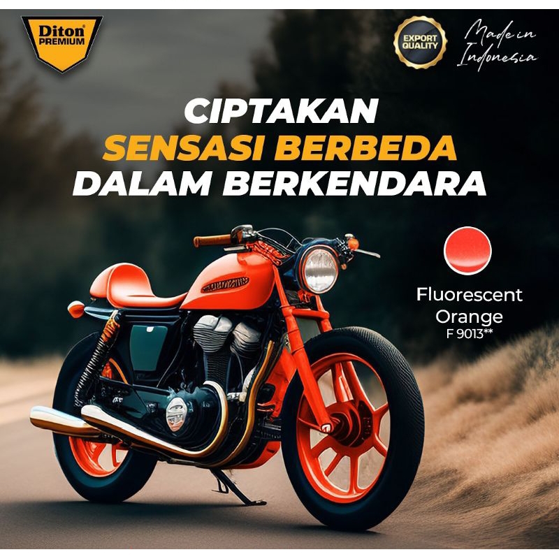 Pilok Orange Stabilo 9013 **  Fluorescent Orange Diton Premium Cat Semprot Sepeda Motor Mobil Velg