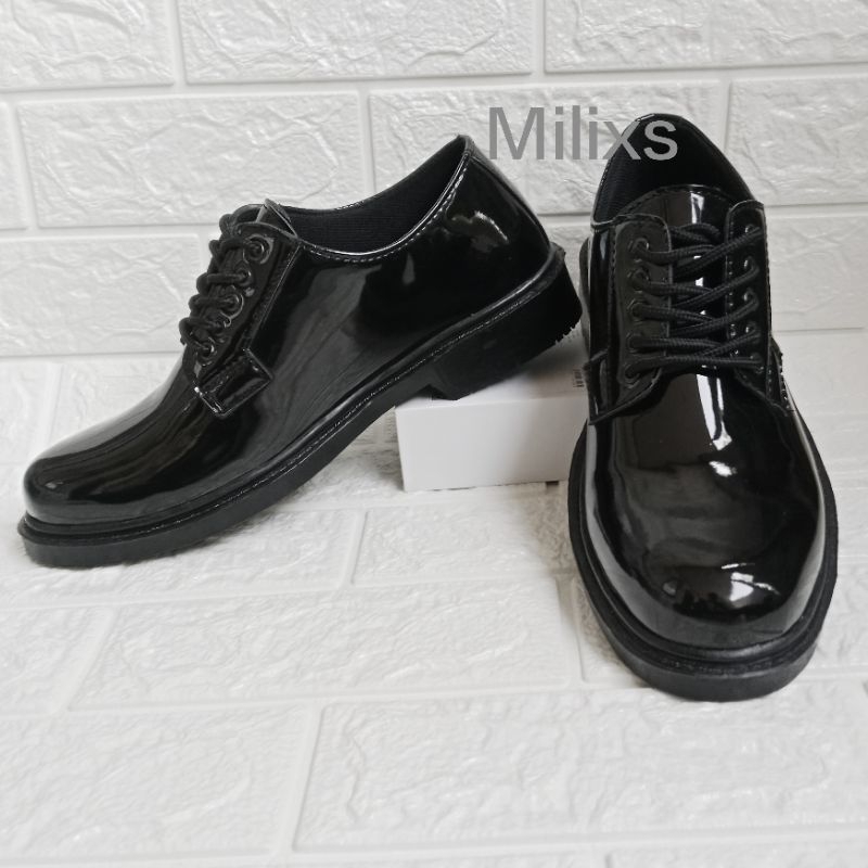 Sepatu PDH security hitam sepatu pdh Jatah Sepatu pdh TNI