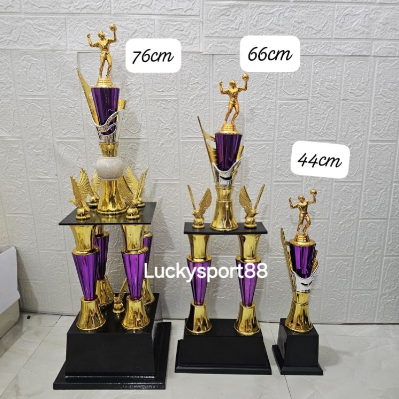 trophy Piala 4kaki vollyball bola voli 1 set isi 3