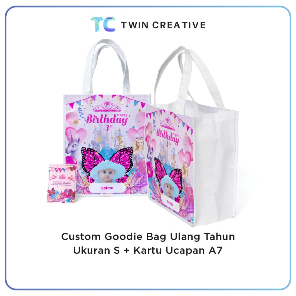 

Twin Digital Goodie Bag Ulang Tahun Size S - Tas Souvenir Snack Ulang Tahun Anak