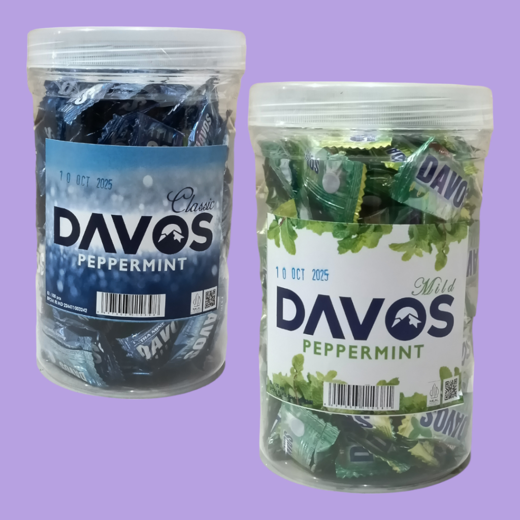 

Permen DAVOS Peppermint Classic & Mild Toples [100 butir]