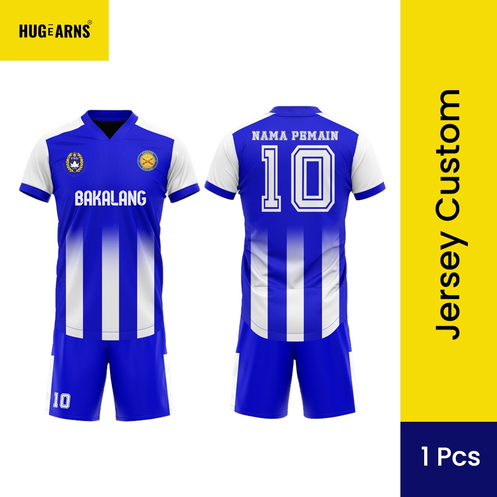 HUGeARNS - Setelan Baju Jersey Futsal Kaos Sepak Bola Printing Dewasa / Setelan Jersey Bola Futsal C