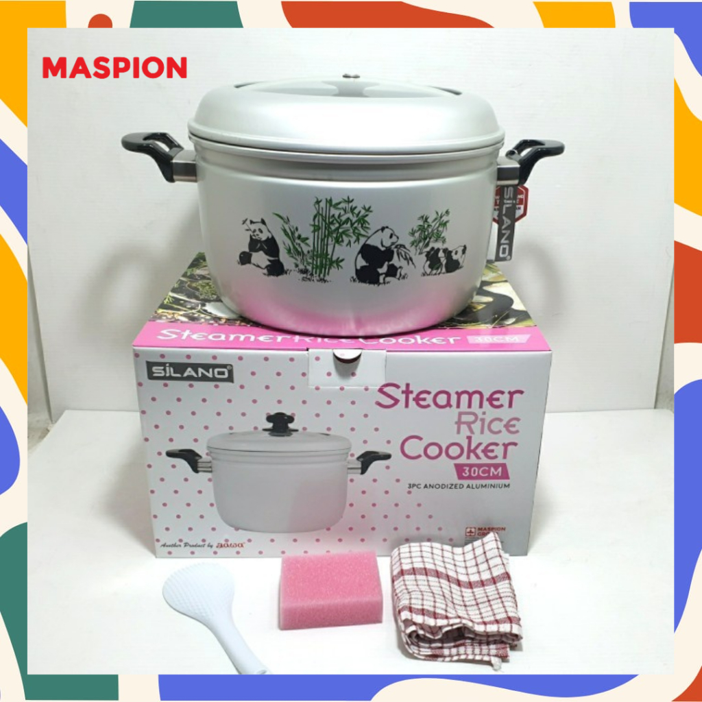Maspion Kukus Silano Steamer Rice Cooker Serbaguna Panci panca guna 22 28cm 30cm original