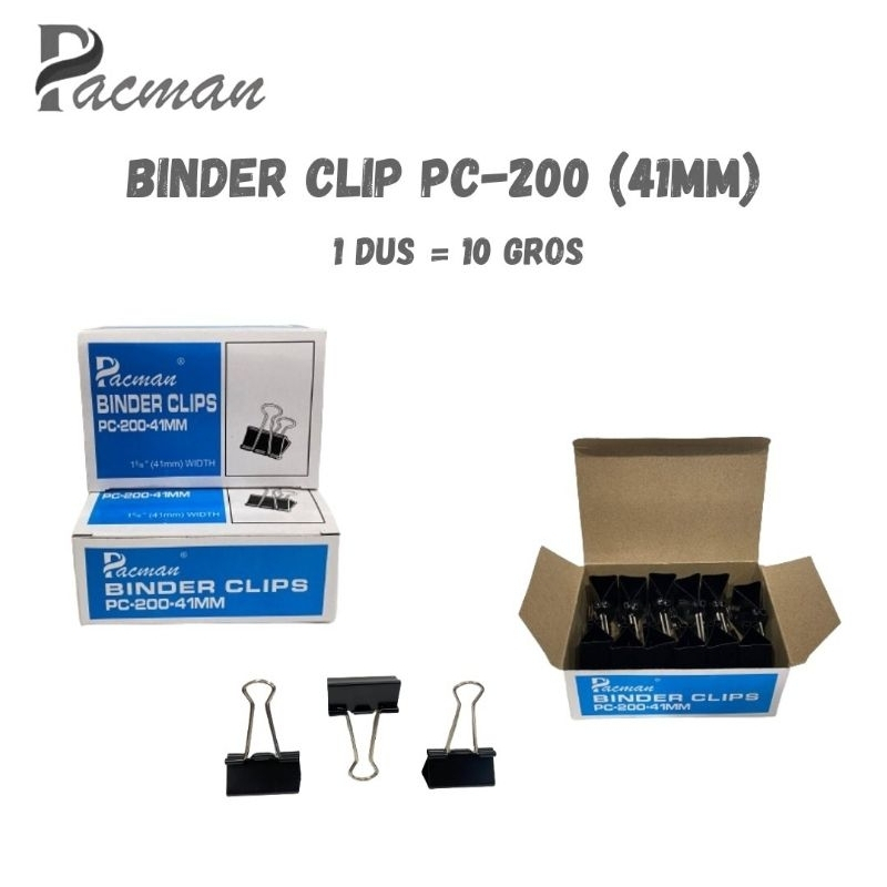 

Klip Penjepit Kertas Binder Clip Pacman 200 Isi 12 Pcs