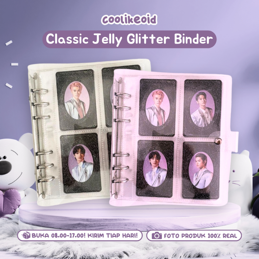 [READY] BINDER PHOTOCARD JELLY GLITTER CLEAR BINDER PREMIUM A5 4P KOLBUK COLLECTING BOOK COLBOOK INC