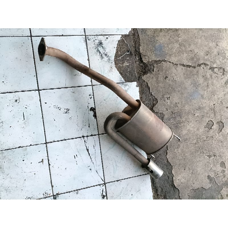 tabung muffler kenalpot knalpot standar ori original honda jazz ge8 ge 8 2008-2013 copotan bekas